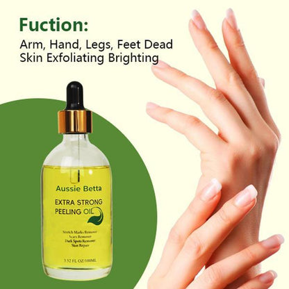 Aussie Betta Yellow Peeling Oil: Fade dark spots and blemishes, revealing a radiant, even complexion