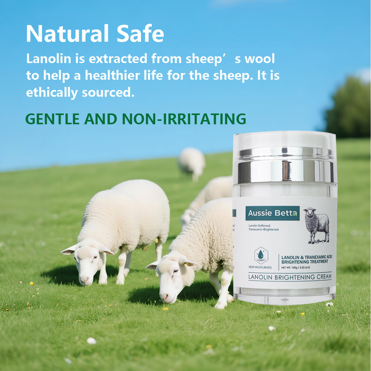 Aussie Betta Lanolin & Tranexamic Acid Brightening Essence Cream