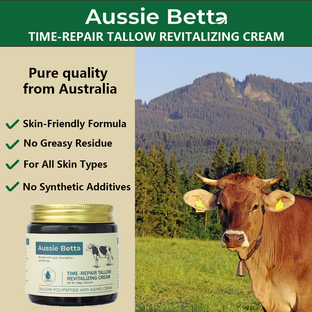 Aussie Betta Time-Repair Tallow Revitalizing Cream