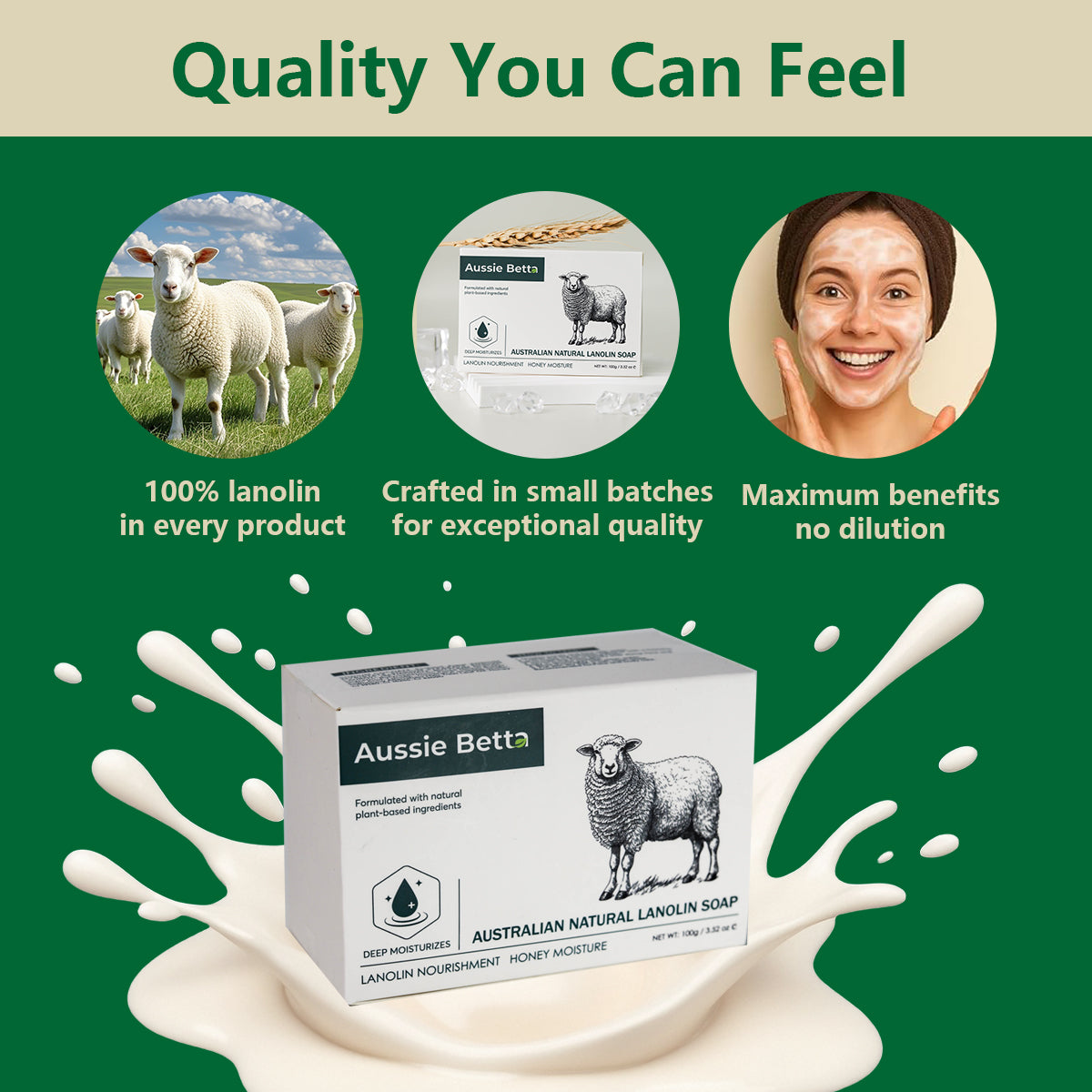 Aussie Betta Gold Turmeric & Lanolin Soap