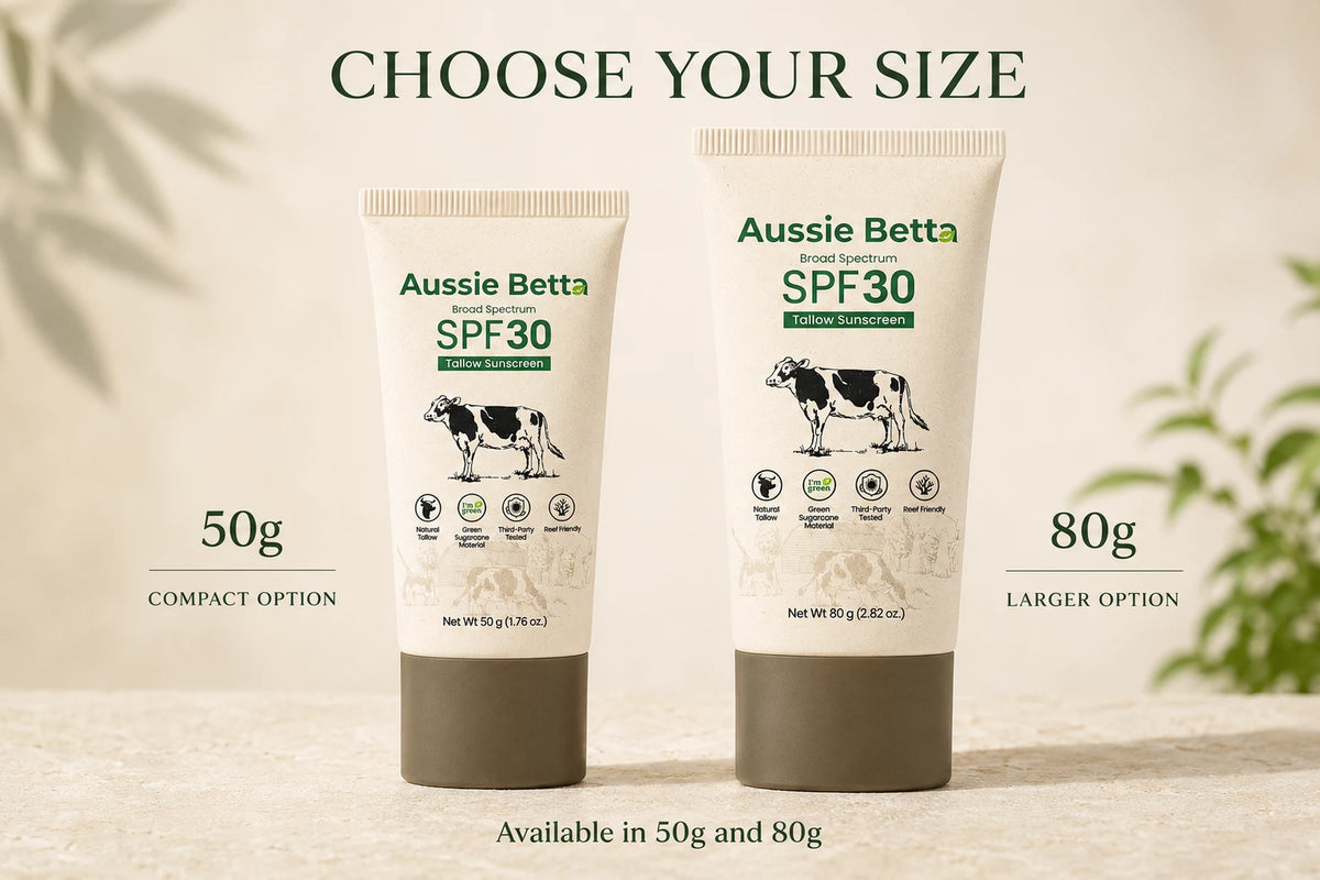 SPF30 50g and 80g size comparison